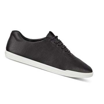 Women's Ecco Simpil Tie Sneakers Black | USA 230JPQ